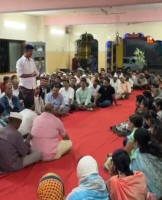 आख्या गावाने केली मिलिंद वाळंज यांच्या झेपी उमेदवारीची एकमुखाने घोषणा